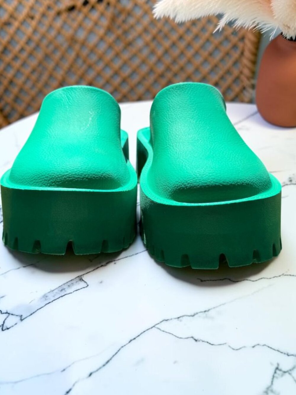 Jeffrey Campbell Bae Lugged Platform Mules in Green Size 8 - Picture 4 of 12